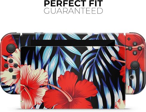 Design Skinz - Compatible with Nintendo DSi XL - Skin Decal Protective Scratch-Resistant Removable Vinyl Wrap Cover - Vivid Tropical Red Floral v1 in Saudi Arabia