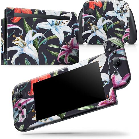 Design Skinz - Compatible with Nintendo DSi XL - Skin Decal Protective Scratch-Resistant Removable Vinyl Wrap Cover - Tropical Summer Floral v3 in Saudi Arabia