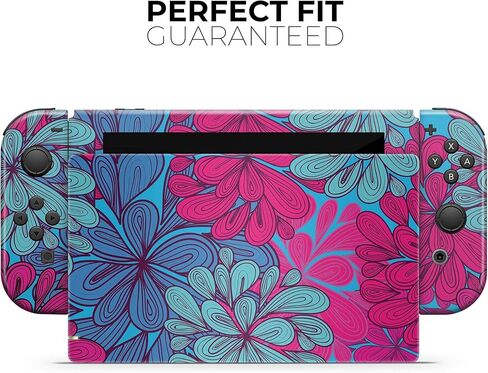 Design Skinz - Compatible with Nintendo Switch Lite - Skin Decal Protective Scratch-Resistant Removable Vinyl Wrap Cover - Vibrant Colorful Floral Sprouts in Saudi Arabia