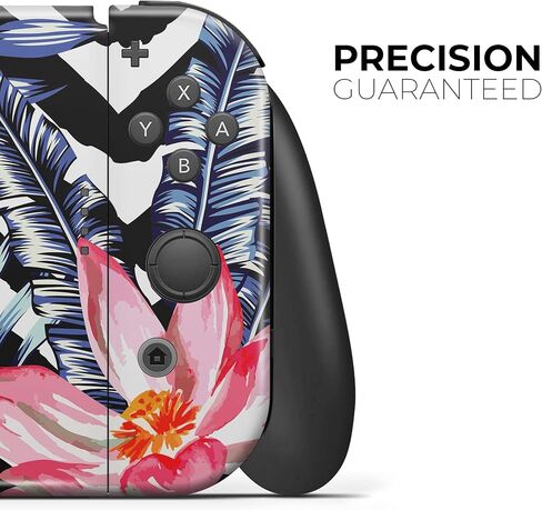 Design Skinz - متوافق مع Nintendo DSi XL - ملصق حماية من الجلد مقاوم للخدش وقابل للإزالة من الفينيل - زهور شيفرون استوائية زاهية الإصدار 1 in Saudi Arabia