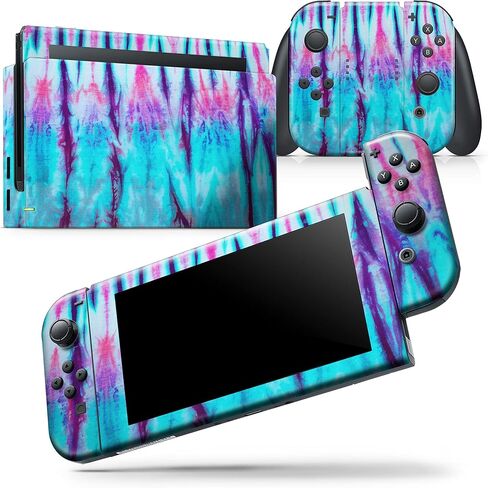 Design Skinz - Compatible with Nintendo DSi XL - Skin Decal Protective Scratch-Resistant Removable Vinyl Wrap Cover - Vivid Blue Washed Tie Dye V1 in Saudi Arabia