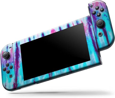 Design Skinz - Compatible with Nintendo DSi XL - Skin Decal Protective Scratch-Resistant Removable Vinyl Wrap Cover - Vivid Blue Washed Tie Dye V1 in Saudi Arabia