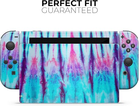 Design Skinz - Compatible with Nintendo DSi XL - Skin Decal Protective Scratch-Resistant Removable Vinyl Wrap Cover - Vivid Blue Washed Tie Dye V1 in Saudi Arabia