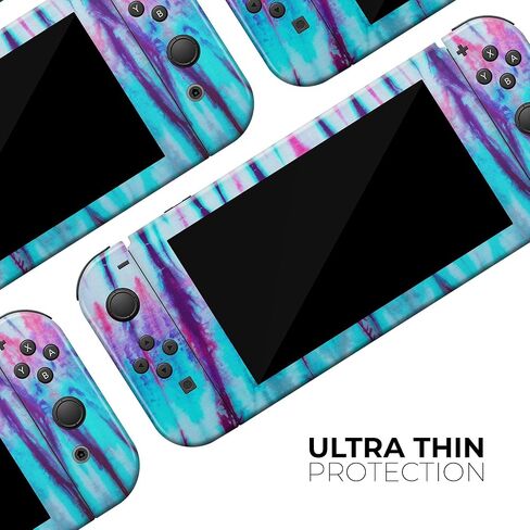 Design Skinz - Compatible with Nintendo DSi XL - Skin Decal Protective Scratch-Resistant Removable Vinyl Wrap Cover - Vivid Blue Washed Tie Dye V1 in Saudi Arabia