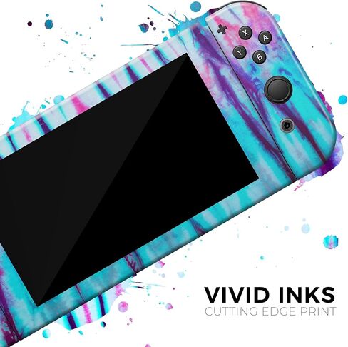 Design Skinz - Compatible with Nintendo DSi XL - Skin Decal Protective Scratch-Resistant Removable Vinyl Wrap Cover - Vivid Blue Washed Tie Dye V1 in Saudi Arabia