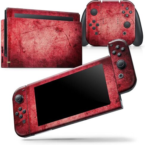 Design Skinz - Compatible with Nintendo DSi XL - Skin Decal Protective Scratch-Resistant Removable Vinyl Wrap Cover - Grungy Red Scratched Surface in Saudi Arabia