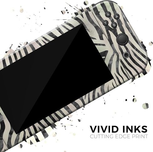 Design Skinz - متوافق مع Nintendo DSi XL - غطاء حماية من الفينيل مقاوم للخدش وقابل للإزالة - نمط حمار وحشي بألوان مائية in Saudi Arabia