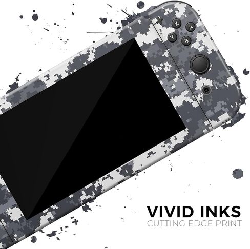Design Skinz - متوافق مع Nintendo DSi XL - غطاء حماية من الفينيل مقاوم للخدش وقابل للإزالة - أبيض ورمادي مموه رقمي in Saudi Arabia
