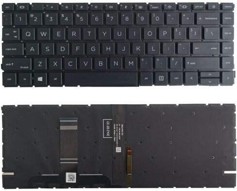 استبدال لوحة مفاتيح الكمبيوتر المحمول الأمريكية لـ HP ProBook 645 G8 640 G8 EliteBook 640 G9,640 G10,645 G9 645 G10, ZHAN66 Pro 14 G4 بإضاءة خلفية in Kuwait