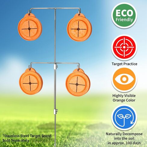 Reactive Shooting Targets Refill - 6 Pack | Eco-Friendly Biodegradable Clay Pigeon Alternative | Powder Visual Impact, Outdoor Gun Range Accessories | Assembled in USA in Saudi Arabia