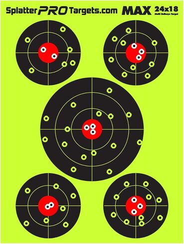 18x24 أهداف ترشيش كبيرة جدًا. ترشاش بلونين لرؤية لقطاتك بسهولة! بقع الفلورسنت الصفراء والبيضاء الساطعة. in Kuwait