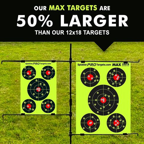 18x24 أهداف ترشيش كبيرة جدًا. ترشاش بلونين لرؤية لقطاتك بسهولة! بقع الفلورسنت الصفراء والبيضاء الساطعة. in Kuwait