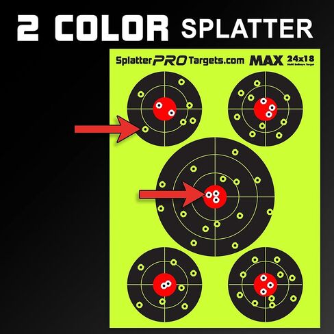 18x24 أهداف ترشيش كبيرة جدًا. ترشاش بلونين لرؤية لقطاتك بسهولة! بقع الفلورسنت الصفراء والبيضاء الساطعة. in Kuwait
