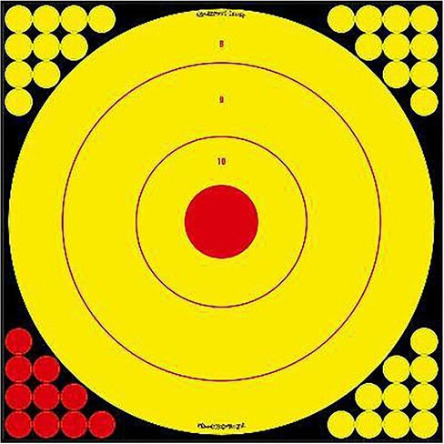 BIRCHWOOD CASEY Shoot-N-C Long Range Bullseye Always Flat Adhesive Back Shooting Training Reactive 17.75" Targets with Pasters for All Calibers | Pack of 5 in Saudi Arabia