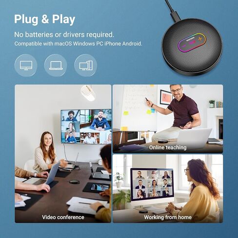 ميكروفون USB NEEWER UM04، ميكروفون مكثف متعدد الاتجاهات لسطح المكتب مع خاصية إلغاء الضوضاء كتم الصوت 48 كيلو هرتز/24 بت لتسجيل الاجتماعات عبر الإنترنت وتعليم Skype متوافق مع أجهزة الكمبيوتر التي تعمل بنظام Windows PC Mac والهاتف in Saudi Arabia
