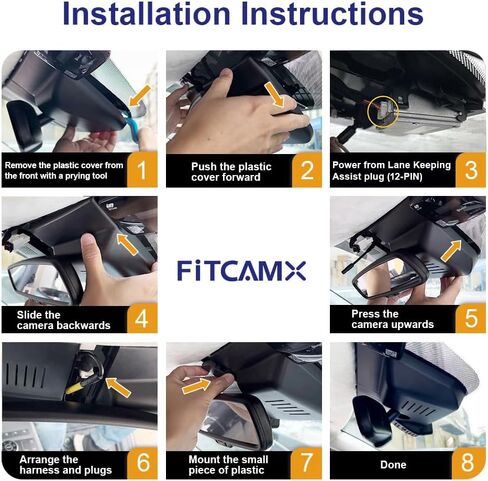 كاميرا Fitcamx الأمامية 4K+الخلفية 1080P تتكيف مع Kia Sorento 2024 2025 & Sorento Hybrid (الجزء رقم #R5100)، مظهر OEM، فيديو عالي الدقة مزدوج، WiFi & APP، تسجيل حلقة، مستشعر G، سهل الاستخدام، بطاقة 128 جيجابايت in Kuwait