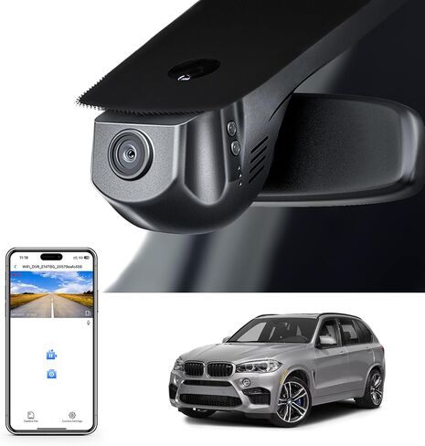 كاميرا داش أمامية 4K وخلفية 1080 بكسل لسيارة BMW X5 Gen4 G05 F95 2024+ Facelift (الموديل C)، X5 M M60i sDrive40i xDrive40i، طراز OEM، فيديو 2160P UHD، WiFi & APP، بطاقة 128 جيجابايت in Kuwait