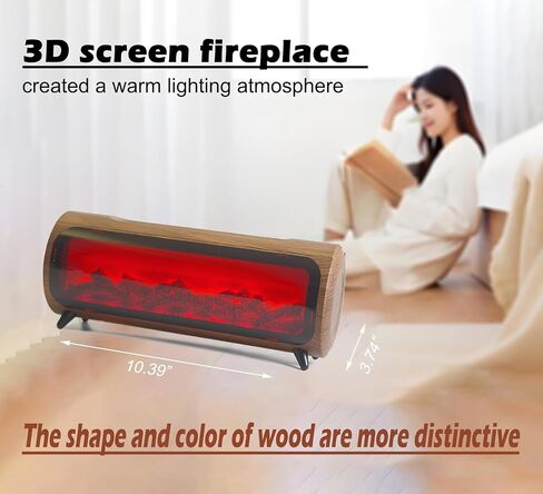 Flame Diffuser Humidifier 7 Flame Colors,Essential Oil Aroma Therapy Diffuser with Waterless Auto-Off Protection,Fire Air Diffuser for Home,Office,Bedroom Grey in Saudi Arabia
