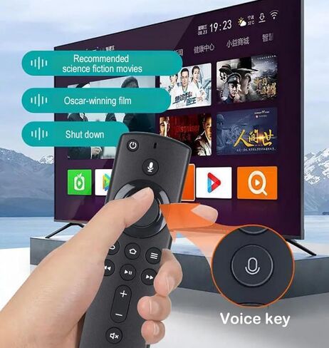 Replacement Voice Remote Compatible with All Fire-Series,TV Cube/Stick, Fit for Insignia/Toshiba/Pioneer Smart TVS,Echo-Show Smart TV,NS-32F201NA23 (3rd Voice Version) in Saudi Arabia