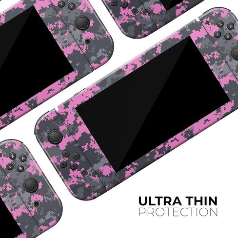 Design Skinz - Compatible with Nintendo DSi XL - Skin Decal Protective Scratch-Resistant Removable Vinyl Wrap Cover - Pink V3 and Gray Digital Camouflage in Saudi Arabia