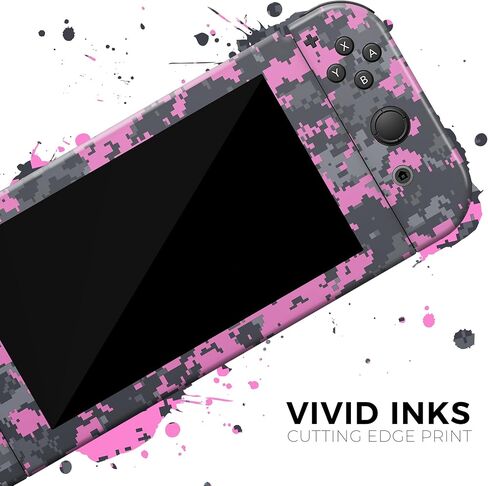 Design Skinz - Compatible with Nintendo DSi XL - Skin Decal Protective Scratch-Resistant Removable Vinyl Wrap Cover - Pink V3 and Gray Digital Camouflage in Saudi Arabia