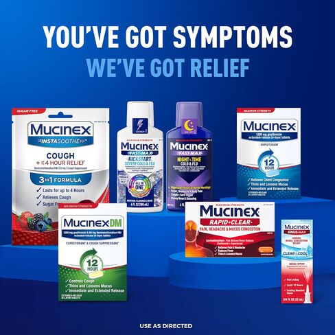 Mucinex Nightshift Cold & Flu, Maximum Strength Powerful Multi-symptom Nighttime Relief, 20 Fast Release Caplets - Pain Reliever/Fever Reducer, Cough Suppressant, Antihistamine in Kuwait