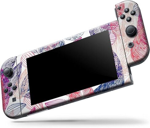 Design Skinz - Compatible with Nintendo DSi XL - Skin Decal Protective Scratch-Resistant Removable Vinyl Wrap Cover - Seamless Pink & Blue Color Leaves in Saudi Arabia