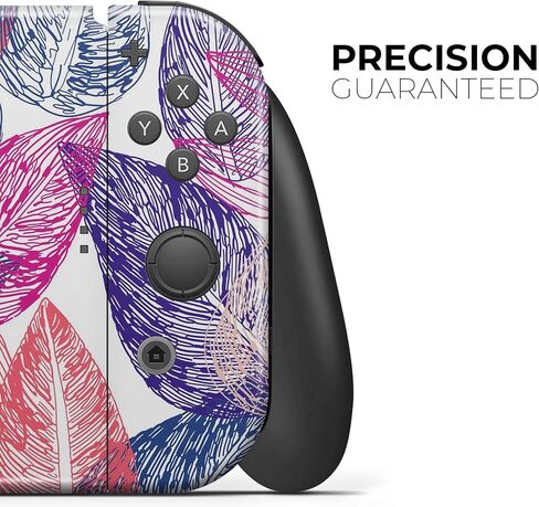 Design Skinz - Compatible with Nintendo DSi XL - Skin Decal Protective Scratch-Resistant Removable Vinyl Wrap Cover - Seamless Pink & Blue Color Leaves in Saudi Arabia