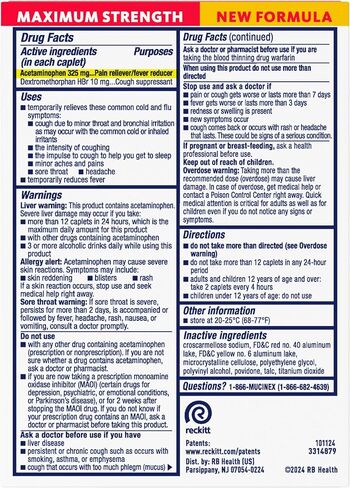Mucinex Nightshift Cold & Flu, Maximum Strength Powerful Multi-symptom Nighttime Relief, 20 Fast Release Caplets - Pain Reliever/Fever Reducer, Cough Suppressant, Antihistamine in Kuwait