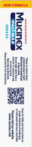 Mucinex Nightshift Cold & Flu, Maximum Strength Powerful Multi-symptom Nighttime Relief, 20 Fast Release Caplets - Pain Reliever/Fever Reducer, Cough Suppressant, Antihistamine in Kuwait