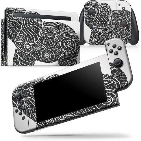 Design Skinz - متوافق مع Nintendo DSi XL - غطاء حماية من الفينيل مقاوم للخدش وقابل للإزالة - Zendoodle Elephant in Saudi Arabia