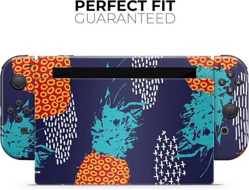 Design Skinz - Compatible with Nintendo DSi XL - Skin Decal Protective Scratch-Resistant Removable Vinyl Wrap Cover - Retro Summer Pineapple v4 in Saudi Arabia