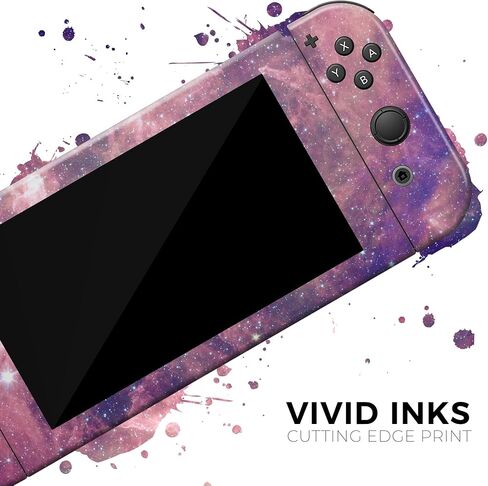 Design Skinz - متوافق مع Nintendo Switch Dock فقط - غطاء حماية من الفينيل قابل للإزالة ومقاوم للخدش - سديم وردي لامع نابض بالحياة in Saudi Arabia