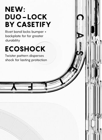 حافظة CASETiFY صغيرة الحجم لهاتف iPhone 17 Pro Max [رفيعة وأنيقة/متوافقة مع Magsafe / 4 أقدام حماية من السقوط بدرجة عسكرية 2X] - أسود شفاف in Saudi Arabia