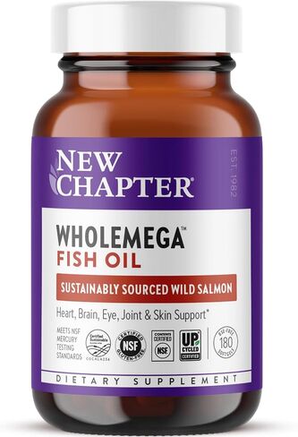 New Chapter Wholemega Whole Fish Oil, 180 Softgels . 1000mg in Saudi Arabia