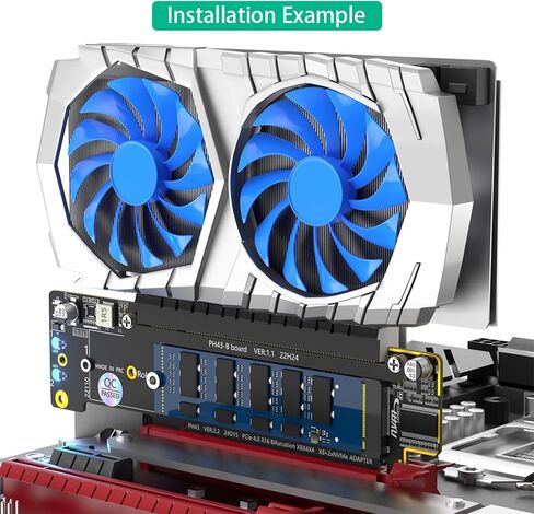 اثنين من محولات NVME PCIe HDDs Raiser إلى محول PCIe إلى بطاقة PCIE4.0 16X in Saudi Arabia