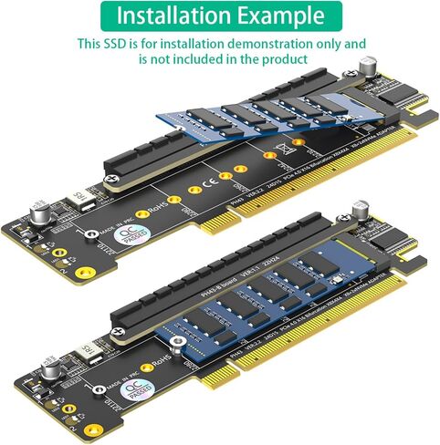 اثنين من محولات NVME PCIe HDDs Raiser إلى محول PCIe إلى بطاقة PCIE4.0 16X in Saudi Arabia