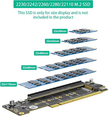 اثنين من محولات NVME PCIe HDDs Raiser إلى محول PCIe إلى بطاقة PCIE4.0 16X in Saudi Arabia