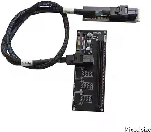 NVMe M.2 to PCIe3.0 X16 Adapters Card for External Display NVME to PCIE X16 Board with Cable Transmission Cable in Saudi Arabia