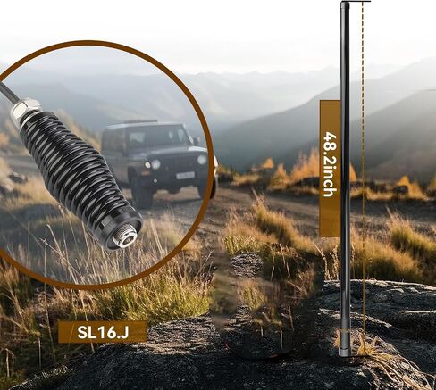 Retevis MR300 GMRS Mobile Radio Antenna, Compatible with Retevis RT97 RA86 RA25 Midland MXT575 MXT500 GMRS Mobile Radio,462-467MHz, SL16/PL259, Fiberglass GMRS Antenna, 43.3inch in Saudi Arabia