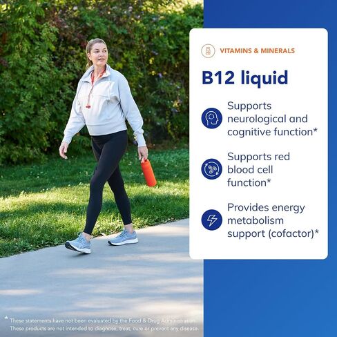 Pure Encapsulations B12 Liquid | 1,000 mcg Vitamin B12 (Methylcobalamin) Supplement to Support Nerves, Immune Health, Energy, and Cognitive Function* | 1 fl. oz. in Saudi Arabia