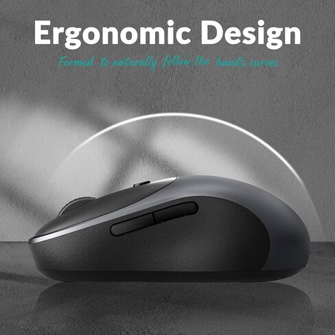 Keychron BM24 Wireless Mouse, 2400 DPI Quiet Clicks, 2.4 GHz/Bluetooth 5.2/Wired with Programmable Buttons, Long Battery Life for Laptop PC/Mac/Windows - Space Gray in Saudi Arabia