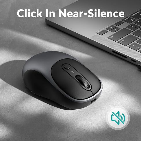 Keychron BM24 Wireless Mouse, 2400 DPI Quiet Clicks, 2.4 GHz/Bluetooth 5.2/Wired with Programmable Buttons, Long Battery Life for Laptop PC/Mac/Windows - Space Gray in Saudi Arabia