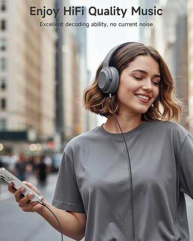 كابل USB C إلى 3.5 ملم صوت Aux جاك [4 قدم] متوافق مع iPhone 17/16/15، Samsung S25/S24/S23، iPad Pro، Pixel، MacBook، سلك من النوع C إلى 3.5 ملم للسيارة وسماعات الرأس ومكبرات الصوت - رمادي in Kuwait