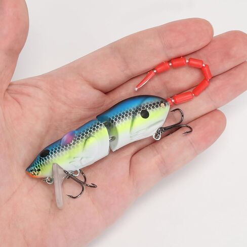 Multi-Segmented Soft Plastic Fishing Lure - 85mm/15.5g, Ideal for Catching Trout and Other Species,Suitable Various Fishes. in Saudi Arabia