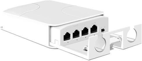 4-Port Waterproof POE Extender/Repeater 100/1000Mbps Outdoor Network IP55 VLAN 44-57V(100Mbps) in Saudi Arabia