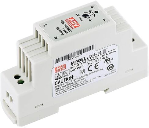 Mean Well DR 45W 12V 3.5A Switching Power Supply， AC-DC Single Output Industrial DIN Rail DR-4512 Slim Type Enclosed Power Supply Driver Transformer in Saudi Arabia