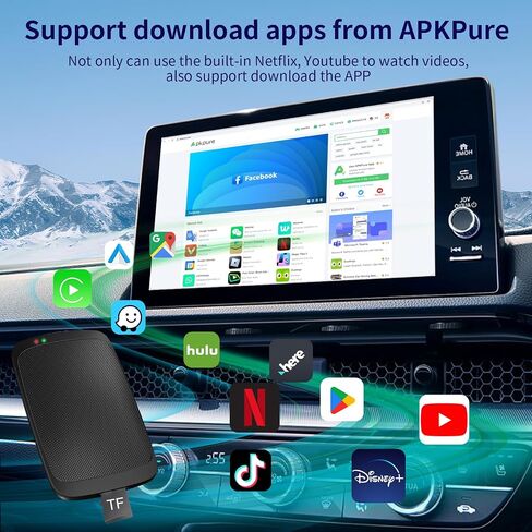 Magic Box 3.0 Support YouTube/Netflix, 2025 Upgraded 4 in 1 Wireless CarPlay Adapter, Smart Netflix carplay Adapter Ai Box, Car Video Box in Saudi Arabia