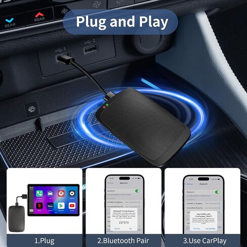 Magic Box 3.0 Support YouTube/Netflix, 2025 Upgraded 4 in 1 Wireless CarPlay Adapter, Smart Netflix carplay Adapter Ai Box, Car Video Box in Saudi Arabia