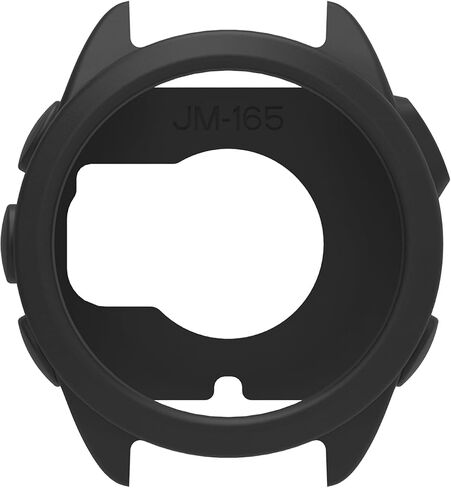 حافظة FitTurn مكونة من قطعتين لساعة Garmin Forerunner 165، حافظة بديلة من السيليكون بأكمام نحيفة، غطاء حماية من السيليكون المضاد للخدش لملحقات Forerunner 165 (أبيض، أسود) in Kuwait